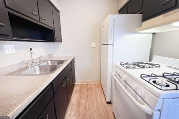 Classic kitchens in select apartments